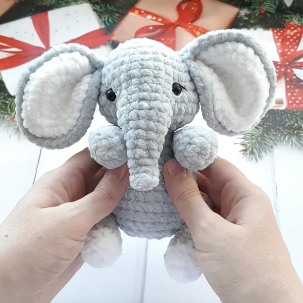 Two Crochet PATTERN elephant, Amigurumi tutorial #2